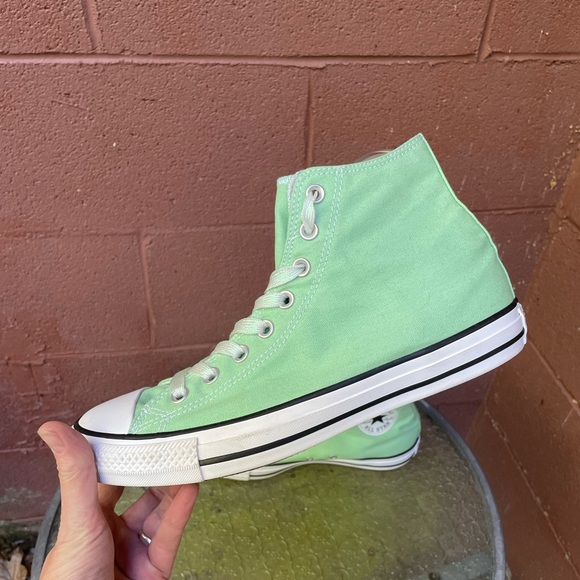New Converse All Star Light Green High Top Sneakers Size 10.5 Women’s - Picture 10 of 15